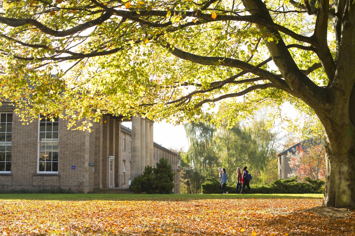 Undergraduate students walking around the campus, University Park