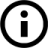 Logo with letter i in circle